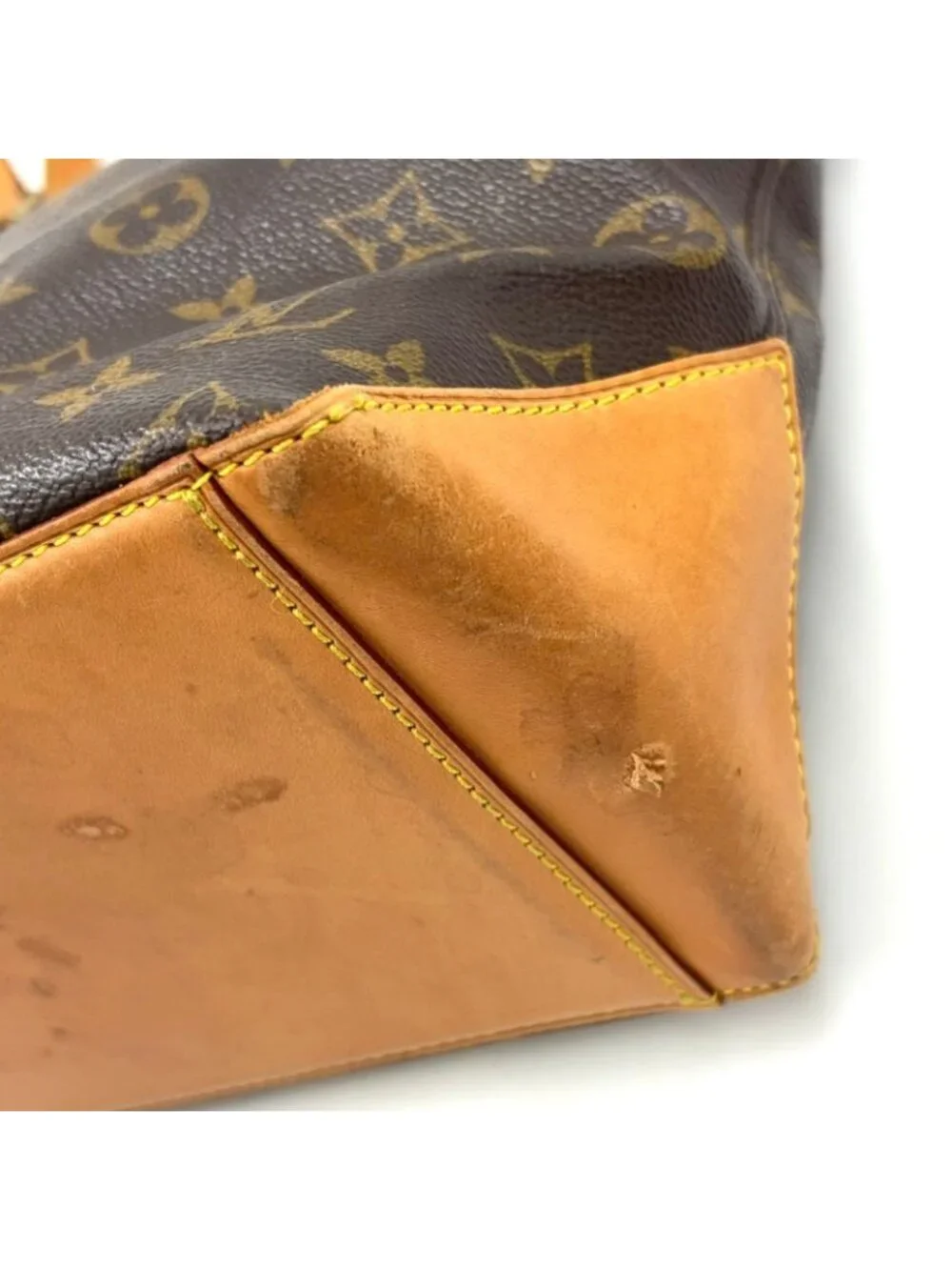 Louis Vuitton Cabas Piano Monogram Leather Brown Light Tote Gold